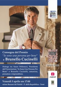 PREMIO Io sono una persona per bene - Brunello Cucinelli
